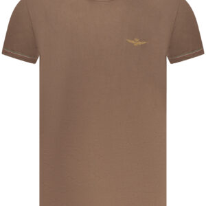 AERONAUTICA MILITARE MEN'S BROWN OUTERWEAR T-SHIRT
