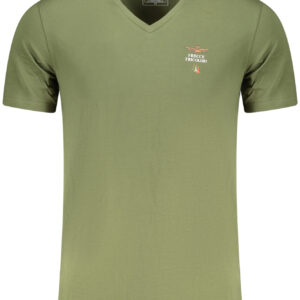 AERONAUTICA MILITARE MEN'S GREEN OUTDOOR T-SHIRT