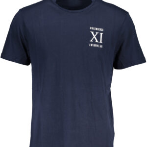 BIKKEMBERGS MEN'S SHORT SLEEVED T-SHIRT BLUE