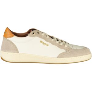 BLAUER MEN'S WHITE SPORTS SHOES