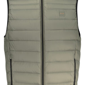 BOSS MEN'S GREEN SLEEVELESS JACKET