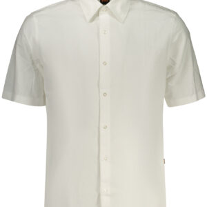 BOSS MEN'S SHORT-SLEEVED WHITE SHIRT