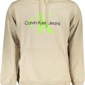 CALVIN KLEIN MEN'S BEIGE ZIPLESS SWEATSHIRT
