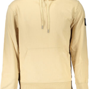 CALVIN KLEIN MEN'S BEIGE ZIPLESS SWEATSHIRT