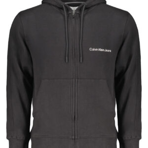 CALVIN KLEIN MEN'S BLACK ZIP SWEATSHIRT