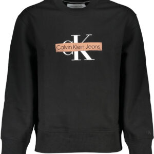 CALVIN KLEIN MEN'S BLACK ZIPLESS SWEATSHIRT