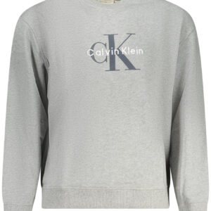CALVIN KLEIN MEN'S GRAY ZIP-UP SWEATSHIRT