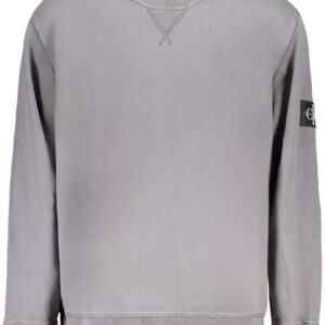CALVIN KLEIN MEN'S GRAY ZIPLESS SWEATSHIRT