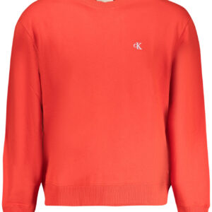 CALVIN KLEIN MEN'S RED ZIP-UP SWEATSHIRT