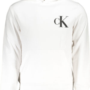 CALVIN KLEIN MEN'S WHITE ZIPLESS SWEATSHIRT