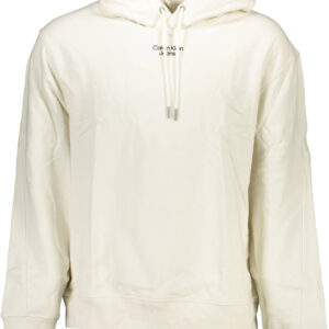 CALVIN KLEIN WHITE MEN'S SWEATSHIRT WITHOUT ZIP