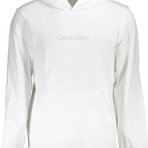 CALVIN KLEIN WHITE MEN'S SWEATSHIRT WITHOUT ZIP
