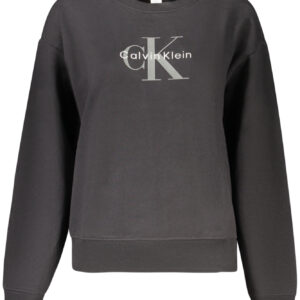 CALVIN KLEIN WOMEN'S BLACK ZIP-UP SWEATSHIRT