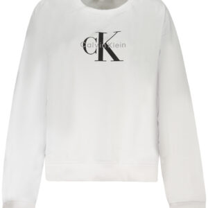CALVIN KLEIN WOMEN'S ZIP-UP SWEATSHIRT WHITE