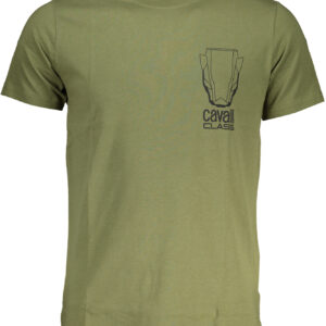CAVALLI CLASS GREEN MEN'S SHORT SLEEVED T-SHIRT