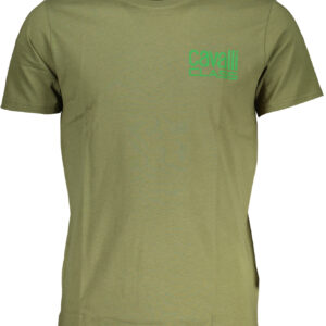 CAVALLI CLASS GREEN MEN'S SHORT SLEEVED T-SHIRT