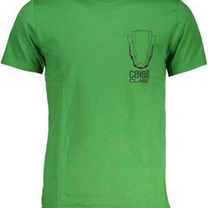 CAVALLI CLASS GREEN MEN'S SHORT SLEEVED T-SHIRT