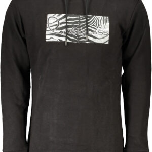 CAVALLI CLASS MEN'S BLACK ZIP-OUT SWEATSHIRT