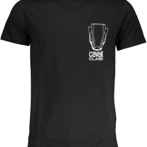 CAVALLI CLASS MEN'S SHORT SLEEVE T-SHIRT BLACK