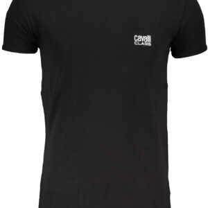 CAVALLI CLASS MEN'S SHORT SLEEVE T-SHIRT BLACK