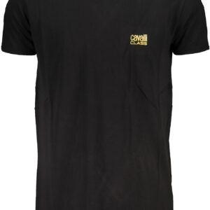 CAVALLI CLASS MEN'S SHORT SLEEVE T-SHIRT BLACK