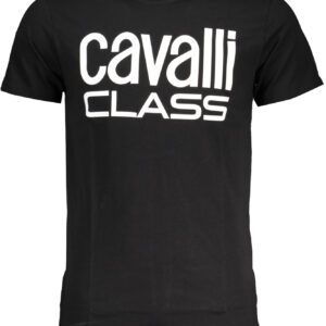 CAVALLI CLASS MEN'S SHORT SLEEVE T-SHIRT BLACK