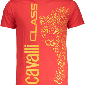 CAVALLI CLASS MEN'S SHORT SLEEVE T-SHIRT RED