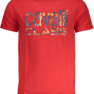 CAVALLI CLASS MEN'S SHORT SLEEVE T-SHIRT RED