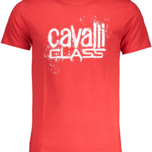 CAVALLI CLASS MEN'S SHORT SLEEVE T-SHIRT RED
