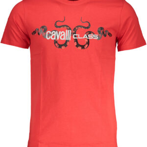 CAVALLI CLASS MEN'S SHORT SLEEVE T-SHIRT RED