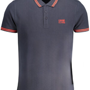 CAVALLI CLASS MEN'S SHORT SLEEVED POLO SHIRT BLUE