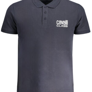 CAVALLI CLASS MEN'S SHORT SLEEVED POLO SHIRT BLUE