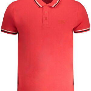 CAVALLI CLASS MEN'S SHORT SLEEVED POLO SHIRT RED