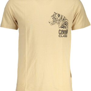 CAVALLI CLASS MEN'S SHORT SLEEVED T-SHIRT BEIGE