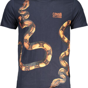 CAVALLI CLASS MEN'S SHORT SLEEVED T-SHIRT BLUE