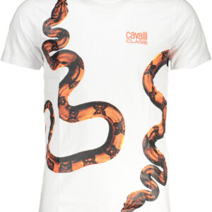 CAVALLI CLASS MEN'S SHORT SLEEVED T-SHIRT WHITE