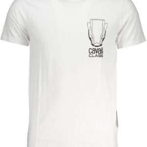 CAVALLI CLASS MEN'S SHORT SLEEVED T-SHIRT WHITE