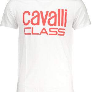 CAVALLI CLASS MEN'S SHORT SLEEVED T-SHIRT WHITE
