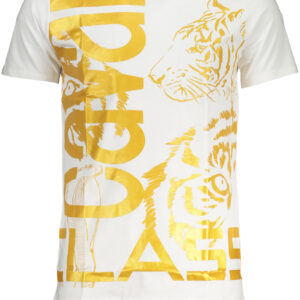 CAVALLI CLASS MEN'S SHORT SLEEVED T-SHIRT WHITE