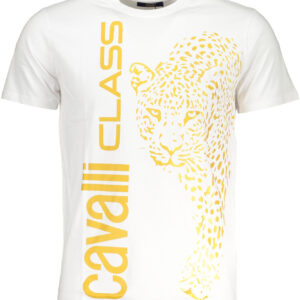 CAVALLI CLASS MEN'S SHORT SLEEVED T-SHIRT WHITE