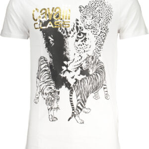 CAVALLI CLASS MEN'S SHORT SLEEVED T-SHIRT WHITE