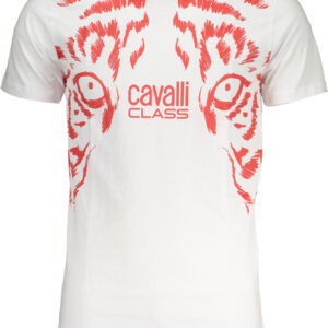 CAVALLI CLASS MEN'S SHORT SLEEVED T-SHIRT WHITE