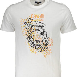 CAVALLI CLASS MEN'S SHORT SLEEVED T-SHIRT WHITE