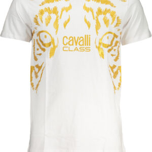 CAVALLI CLASS MEN'S SHORT SLEEVED T-SHIRT WHITE