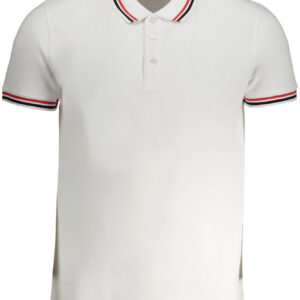 CAVALLI CLASS MEN'S WHITE SHORT SLEEVED POLO SHIRT