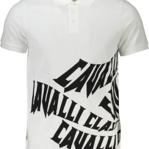 CAVALLI CLASS POLO SHORT SLEEVE MAN WHITE