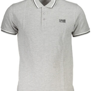 CAVALLI CLASS POLO SHORT SLEEVES MEN GREY
