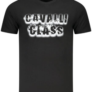CAVALLI CLASS SHORT SLEEVE T-SHIRT MEN BLACK