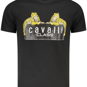 CAVALLI CLASS SHORT SLEEVE T-SHIRT MEN BLACK