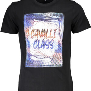 CAVALLI CLASS SHORT SLEEVE T-SHIRT MEN BLACK